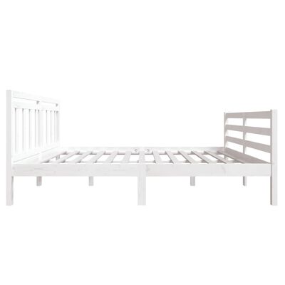 vidaXL Bed Frame without Mattress White Small Double Solid Wood