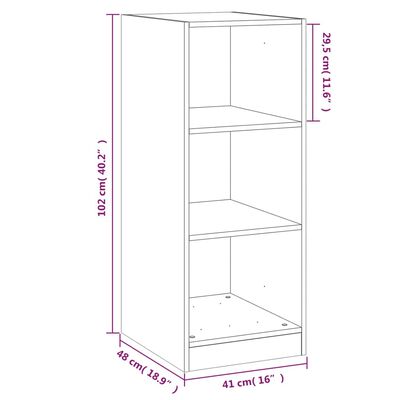 vidaXL Wardrobe Sonoma Oak 48x41x102 cm Engineered Wood