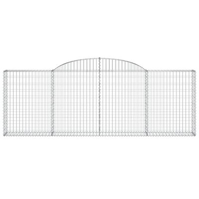 vidaXL Arched Gabion Baskets 13 pcs 300x30x100/120 cm Galvanised Iron