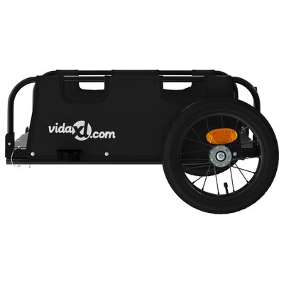 vidaXL Bike Trailer Black Oxford Fabric and Iron