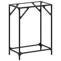vidaXL Console Table with Transparent Glass Top 60x35x81 cm Steel