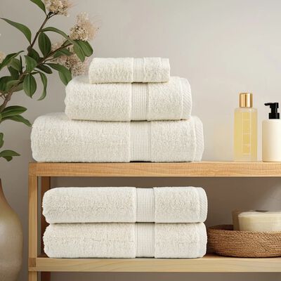 vidaXL Premium Soap Towels SOLUND 2 pcs Cream 30x30 cm 600 gsm