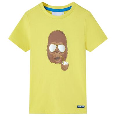 Kids' T-shirt with Short Sleeves Yellow 92