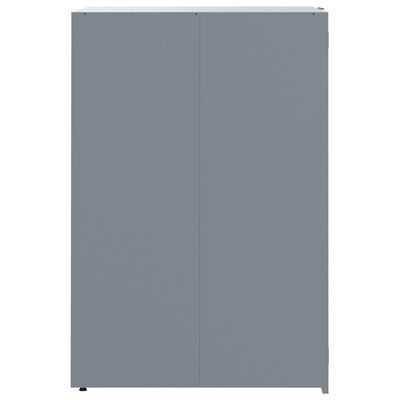 vidaXL Wheelie Bin Storage for Single Bin Grey 69x79x117 cm Steel