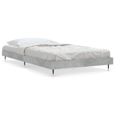 vidaXL Bed Frame without Mattress Concrete Grey 90x190 cm Single