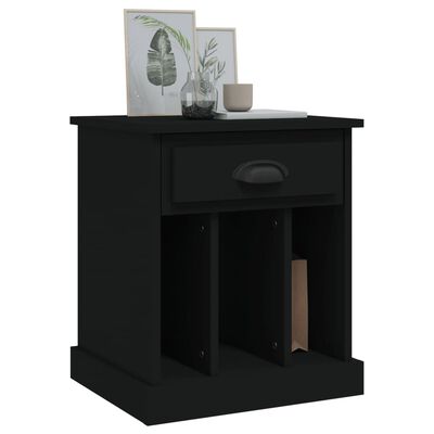 vidaXL Bedside Cabinets 2 pcs Black 43x36x50 cm