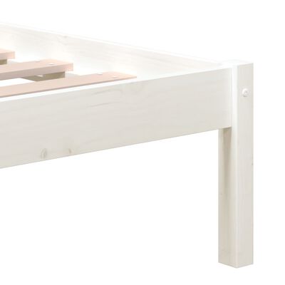 vidaXL Bed Frame without Mattress White Solid Wood Pine 200x200 cm (810038+814215)