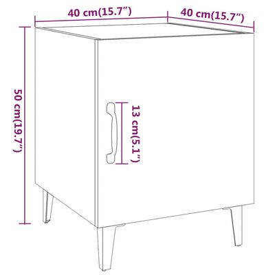 vidaXL Bedside Cabinets 2 pcs White Engineered Wood