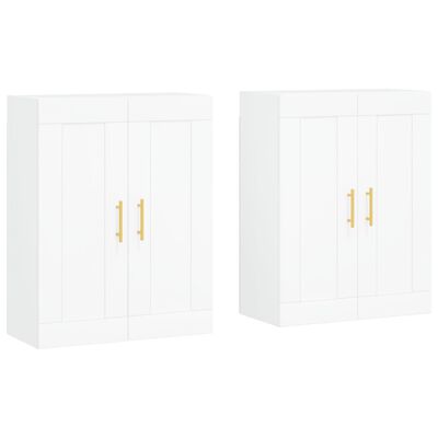 vidaXL Wall Mounted Cabinets 2 pcs White Engineered Wood