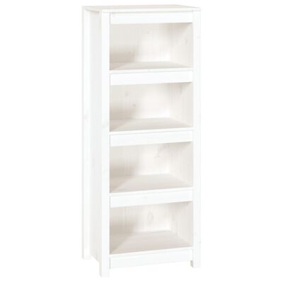 vidaXL Book Cabinet White 50x35x125.5 cm Solid Wood Pine