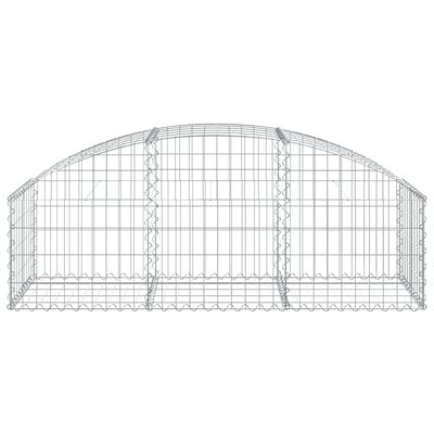 vidaXL Arched Gabion Basket 150x50x40/60 cm Galvanised Iron