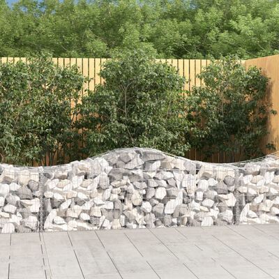 vidaXL Arched Gabion Baskets 40 pcs 200x50x60/80 cm Galvanised Iron