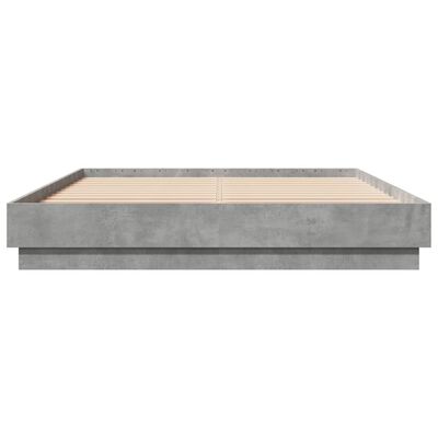 vidaXL Bed Frame without Mattress Concrete Grey 150x200 cm King Size