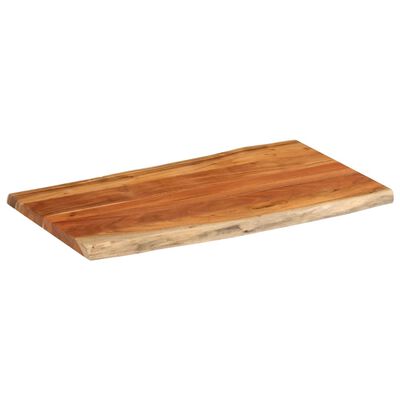 vidaXL Table Top 110x60x2.5 cm Rectangular Solid Wood Acacia Live Edge