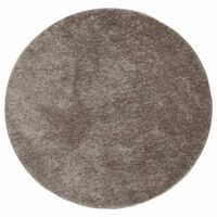 vidaXL Rug ISTAN High Pile Shiny Look Grey Ø 200 cm