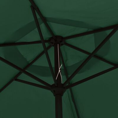 vidaXL Garden Parasol Green 3m Steel Pole