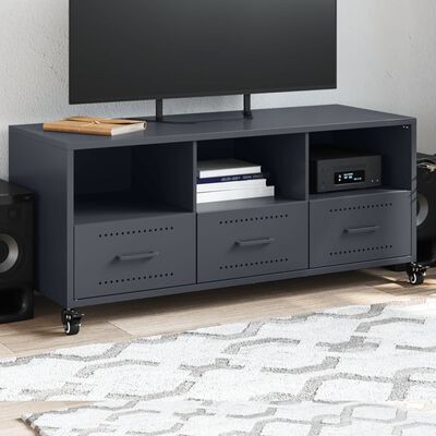 vidaXL TV Cabinet Anthracite 100.5x39x43.5 cm Steel