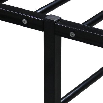 vidaXL Bed Frame without Mattress Black Metal 100x200 cm