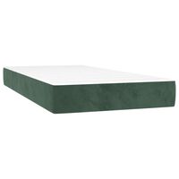 vidaXL Pocket Spring Bed Mattress Dark Green 80x200x20 cm Velvet
