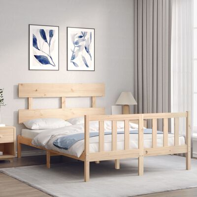 vidaXL Bed Frame without Mattress 140x200 cm Solid Wood Pine