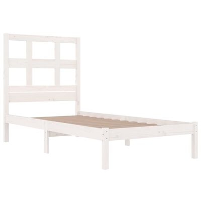 vidaXL Bed Frame without Mattress White 90x190 cm Single Solid Wood Pine