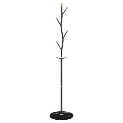 vidaXL Coat Stand Black 177 cm Powder-coated Iron