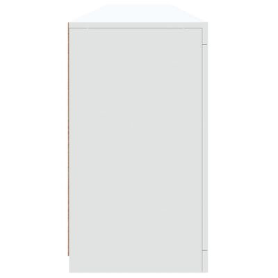 vidaXL Sideboard with LED Lights White 202x37x67 cm