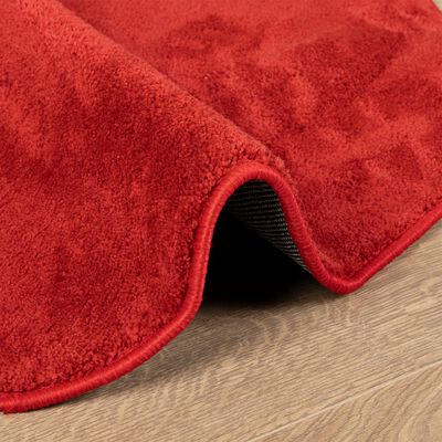 vidaXL Rug OVIEDO Short Pile Red Ø 80 cm