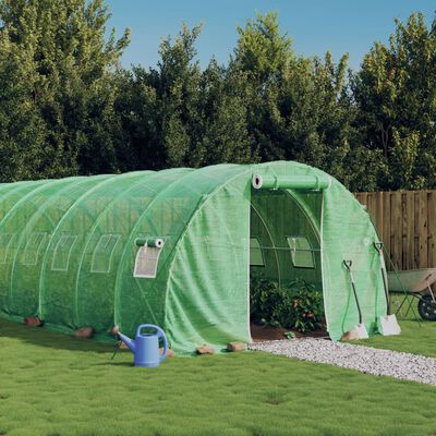 vidaXL Greenhouse with Steel Frame Green 66 m² 22x3x2 m