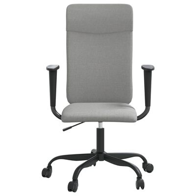 vidaXL Office Chair Light Grey Fabric