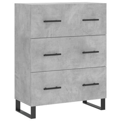 vidaXL Highboard Concrete Grey 69.5x34x180 cm Engineered Wood