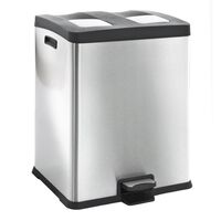 EKO Pedal Bin Rejoice 2x30 L Matte Silver