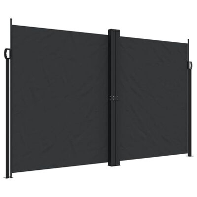 vidaXL Retractable Side Awning Black 200x1200 cm