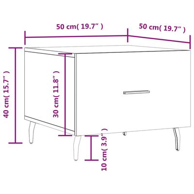 vidaXL Coffee Tables 2 pcs Concrete Grey 50x50x40 cm Engineered Wood