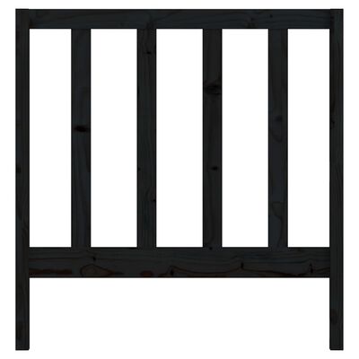 vidaXL Bed Headboard Black 96x4x100 cm Solid Wood Pine