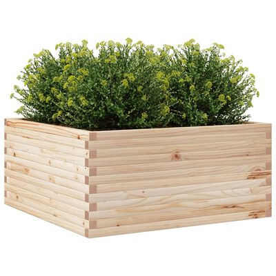 vidaXL Garden Planter 100x100x46 cm Solid Wood Pine