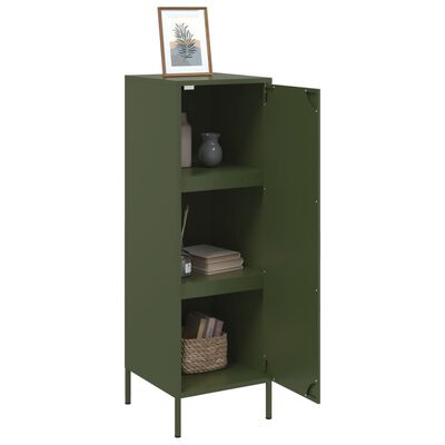 vidaXL Highboard Olive Green 36x39x113 cm Steel