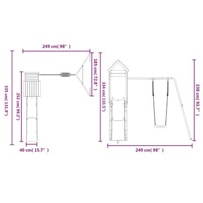 vidaXL Outdoor Playset Solid Wood Pine