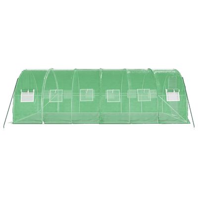 vidaXL Greenhouse with Steel Frame Green 18 m² 6x3x2 m