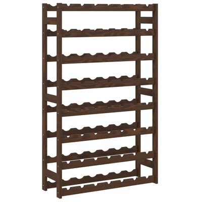 vidaXL Wine Rack for 56 Bottles Brown Solid Wood Pine