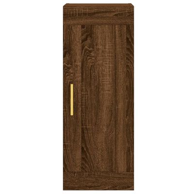 vidaXL Wall Mounted Cabinet Brown Oak 34.5x34x90 cm Engineered Wood