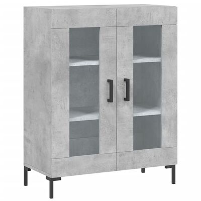 vidaXL Highboard Concrete Grey 69.5x34x180 cm Engineered Wood