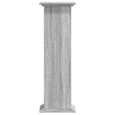 vidaXL Plant Stand Grey Sonoma 33x33x100 cm Engineered Wood