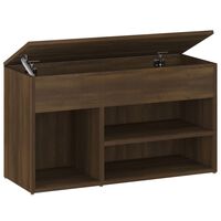 vidaXL Shoe Bench Brown Oak 80x30x45 cm Engineered Wood