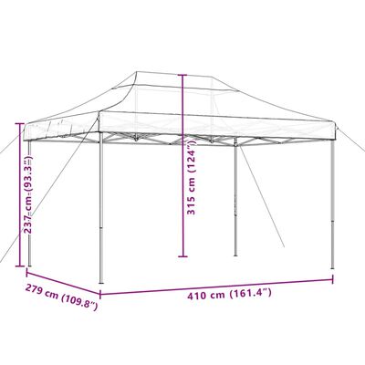 vidaXL Foldable Party Tent Pop-Up Orange 410x279x315 cm