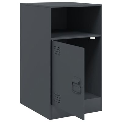 vidaXL Bedside Cabinets 2pcs Anthracite 34.5x39x62 cm Steel