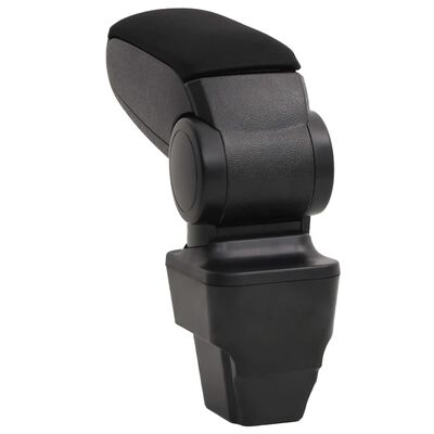 vidaXL Car Armrest Black 13x34x(33-46) cm ABS