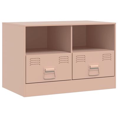 vidaXL TV Cabinet Pink 67x39x44 cm Steel