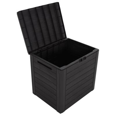 vidaXL Garden Storage Box Brown 58.5x46x55 cm Polypropylene