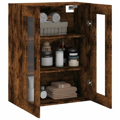 vidaXL Wall Mounted Cabinet Smoked Oak 69.5x34x90 cm